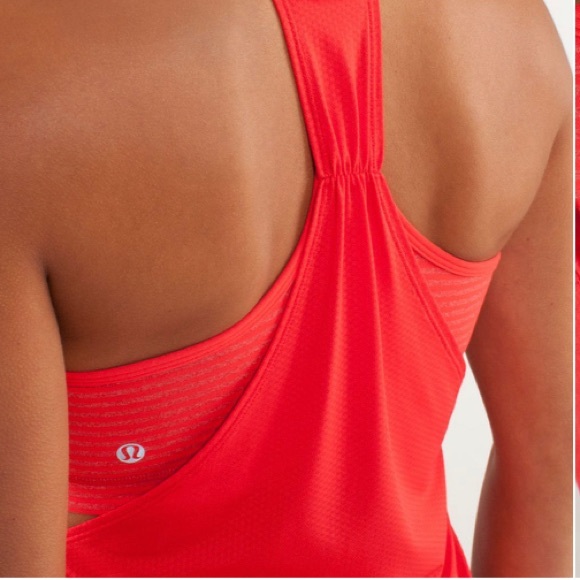 Lululemon No Limits Tank Red Stripe Size 4 - Picture 3 of 11